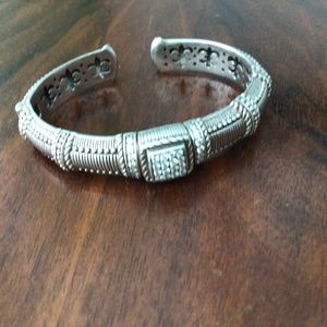 Judith Ripka silver hinge bracelet